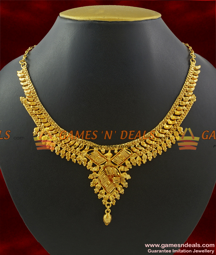 Nckn388 Gold Plated Guarantee Necklace Traditional Calcutta Design